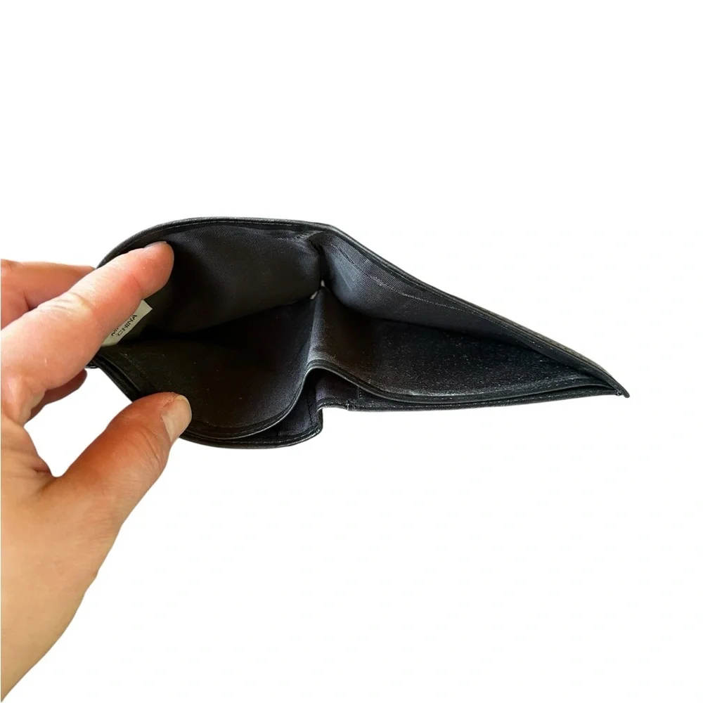 Men’s Black Buxton Bifold Genuine Cowhide Leather Wallet